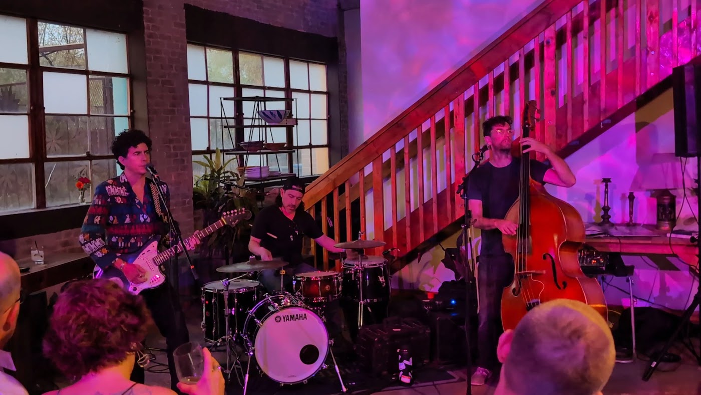 Live music inside Tooley's Cafe