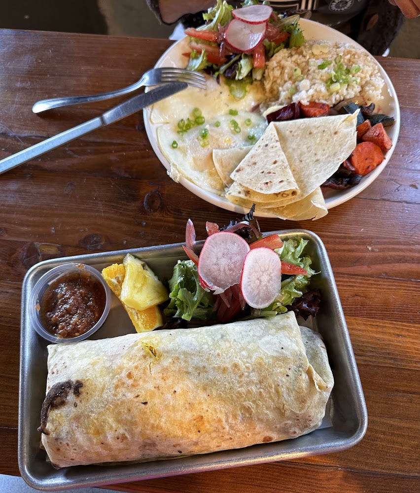 A breakfast burro served at Tooley's Cafe